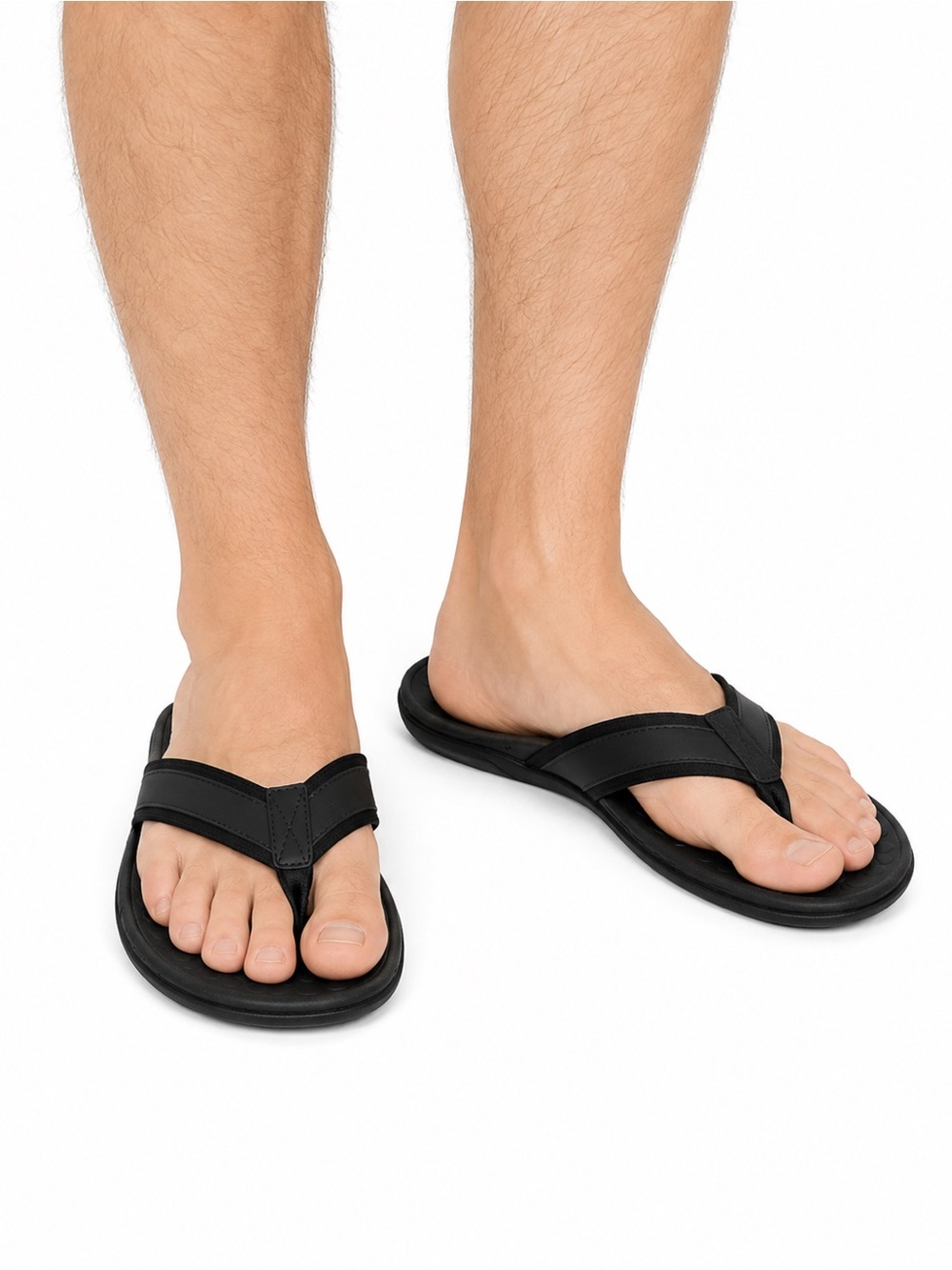 Size 10 Vionic Men’s Tide 544MTIDE Black Orthotic Arch Support Flip Flop Sandals